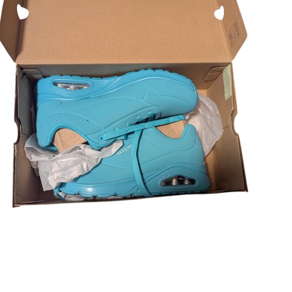 Sketchers Uno Stand On Air Sneakers Cooled Turquoise Memory Foam NIB NWT Size 9 - Picture 6 of 10